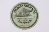 Civil War Gunpowder Crate Label