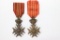 (2) Belgian WWI Cross Medals