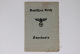 Nazi Kennkarte ID/Passbook with Photo
