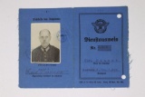 Nazi Police Dienstausweis ID Bklet w/Photo