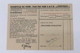 Nazi 1942 Letter From NSDAP Party Paper