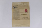 Dachau Nazi Concentration Camp Letter