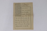 Nazi Dachau Concentration Camp Letter