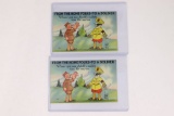 (2) WWII Hitler Cartoon Anti-Nazi Postcards