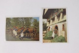 (2) Nazi RAD Woman Color Postcards.