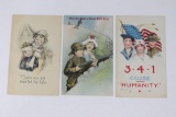 (3) WWI Postcards with Nurses