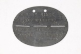 WWII Nazi Wehrmach Dog Tag