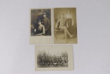 (3) WWI American Soldier RPPC Postcards