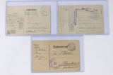 (3) WWI German Feldpost Postcards