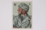 Nazi Knight's Cross Winner Color Postcard