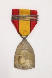 WWI Belgian Comm. War Medal w/3 Bars