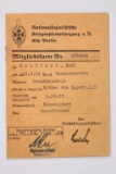 Nazi NSKOV Membership/Dues Book