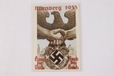 Rare! Nazi Nurnberg 1933 Color Postcard
