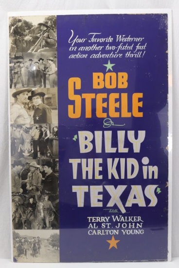 1940 Hand-Painted Bob Steele Movie Poster