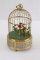 Antique German Singing Birds in Brass Cage Automaton - WORKS!