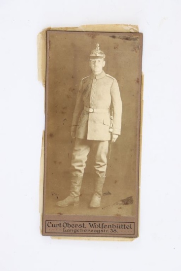 WWI German Officer's Portrait Studio Card