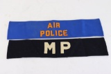 Vintage Military Police & Air Police Armbands