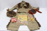 Davy Crockett Children's Outfit, Comic & Patches