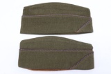 Pair of WWII US AAF Army Air Force Overseas Caps