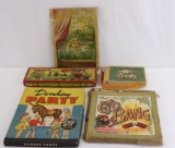 Antique Children's Board Games & Linen Book