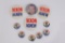 Richard Nixon Lot of (10) Campaign Pins