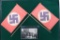 (2) Original Nazi Paper Parade Flags