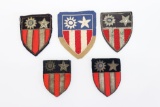 Group (5) WWII Theater Made CBI Patches