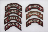 (7) Vintage U.S. Army Ranger Bn. Scrolls