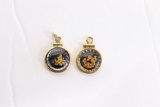 (2) Small Vintage Pendants w/Placer Gold