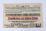 Early Nazi Party Official Newspaper Issue