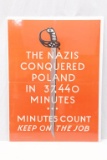 Rare! 1943 Anti-Nazi US Propaganda Poster