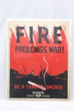 WWII USCG Anti-Smoking War Effort Poster