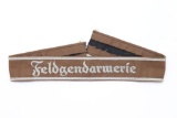 WWII German Cuff Title: Feldgendarmerie