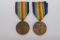 (2) WWI Belgian Victory Medals