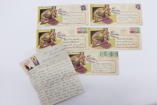 (5) WWII Patriotic Covers to Soldiers
