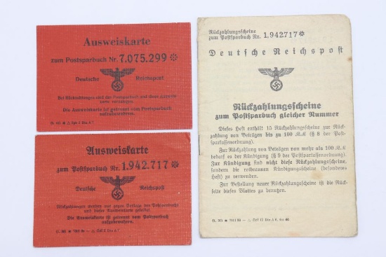 (3) Nazi Reichspost Items - Cards/Booklet