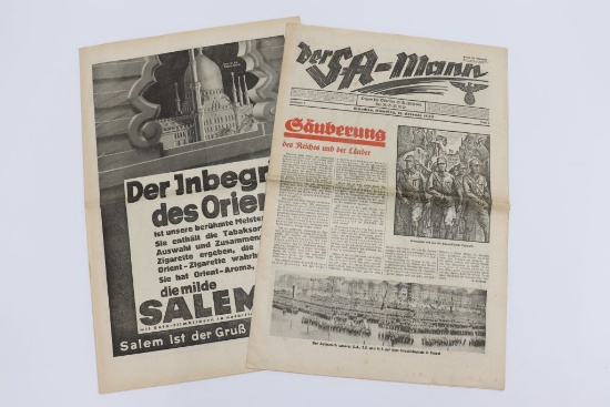 1933 Early Nazi Party Newspaper