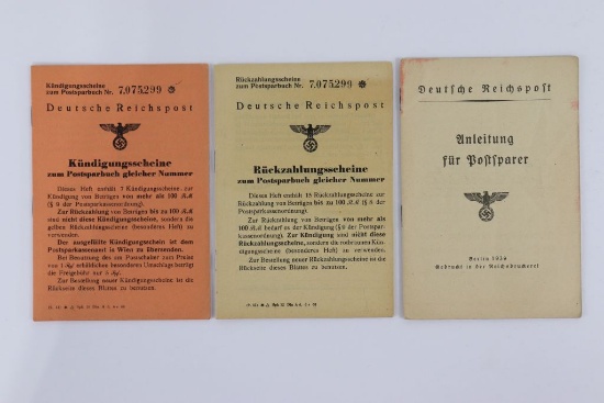 (3) Nazi Deutsches Reichspost Booklets