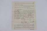 1863 Civil War Warrant Document