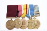 Korean War USN 5 Medal Group