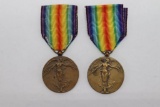 (2) WWI Belgian Victory Medals