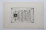 Mini Etching of Emancipation Proclamation