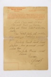 KZ Gross-Rosen Concentration Camp Letter