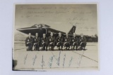 Large 1957 USN Blue Angels Signed Photo