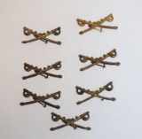 (7) WWII US Army Cavalry Sweetheart Pins