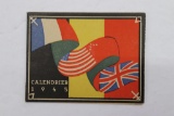 1945 Belgian Liberation Pocket Calendar