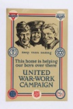 WWI United War-Work Campaign Flyer