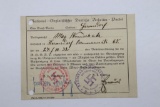 Rare! 1932 NSDAP Membership Card