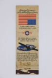 WWII US Matchbook Propaganda Leaflet