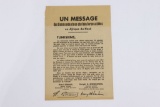 WWII Propaganda Leaflet - Tunisians
